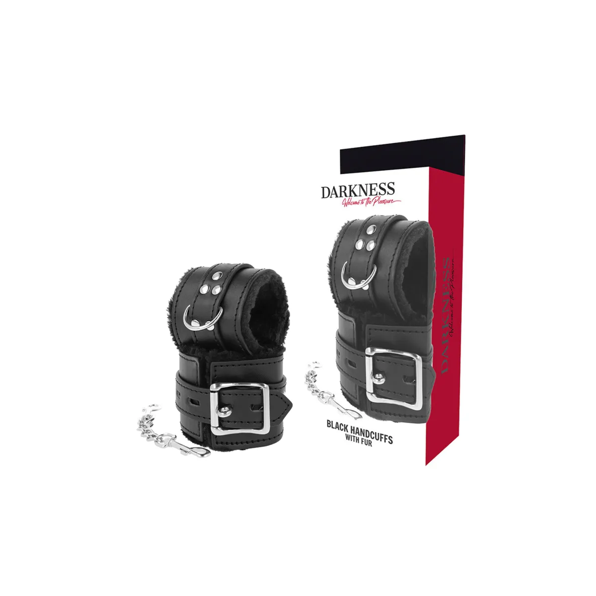 Schwarz Gefütterte Bdsm-Handschellen von Darkness Bondage | Fesselliebe.de