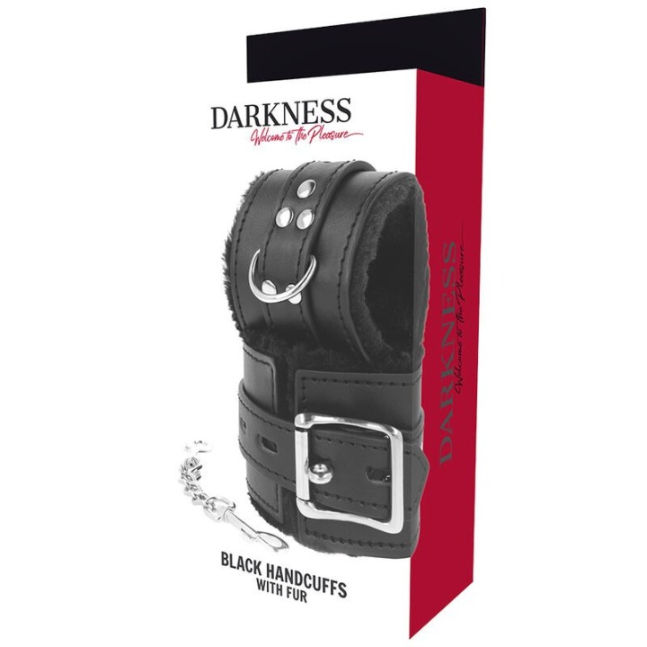 Schwarz Gefütterte Bdsm-Handschellen von Darkness Bondage | Fesselliebe.de