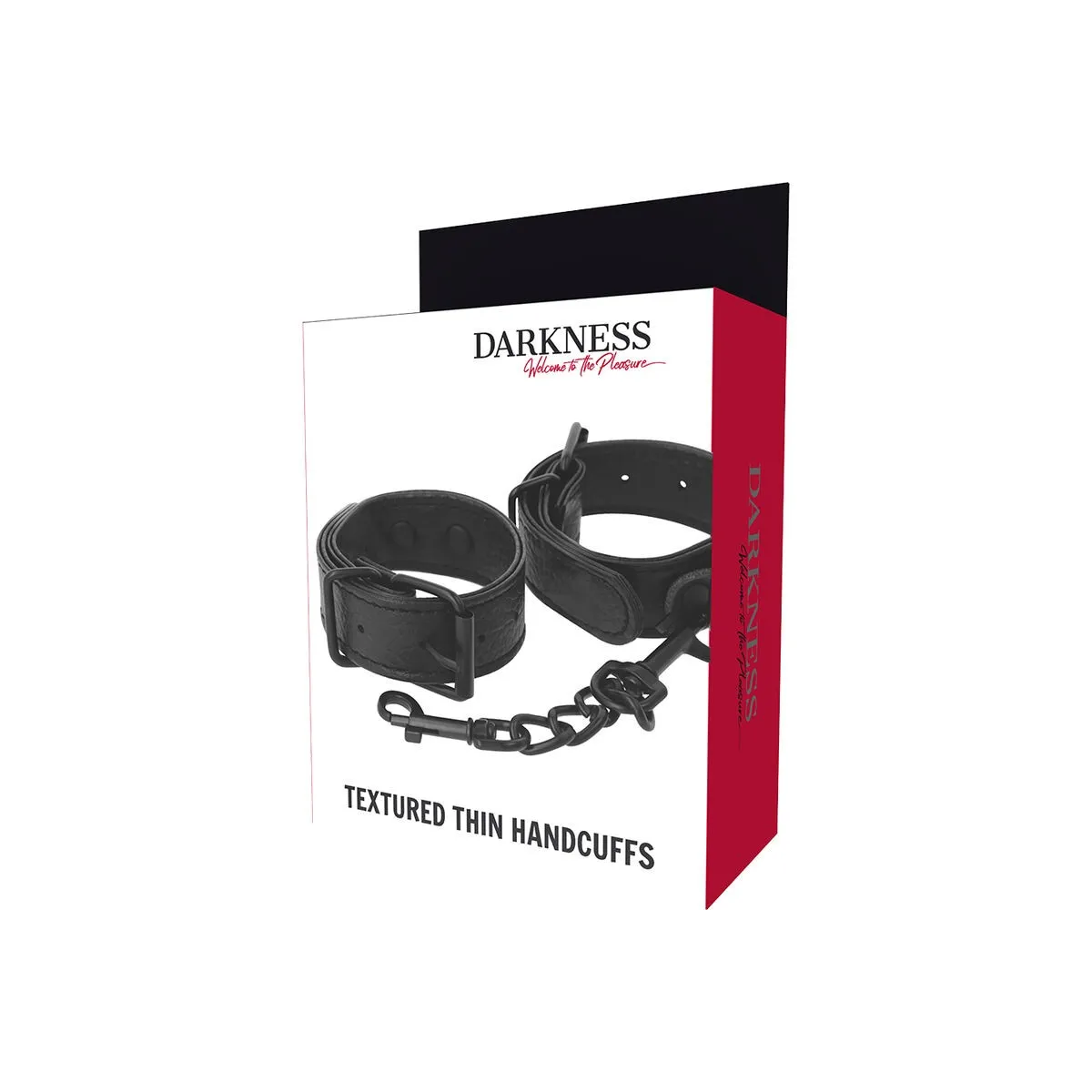 Breite, Dünne Texturierte Handschellen von Darkness Bondage | Fesselliebe.de