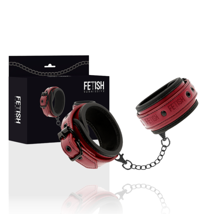 Handschellen aus Veganem Leder mit Neoprenfutter von Fetish Submissive Dark Room | Fesselliebe.de