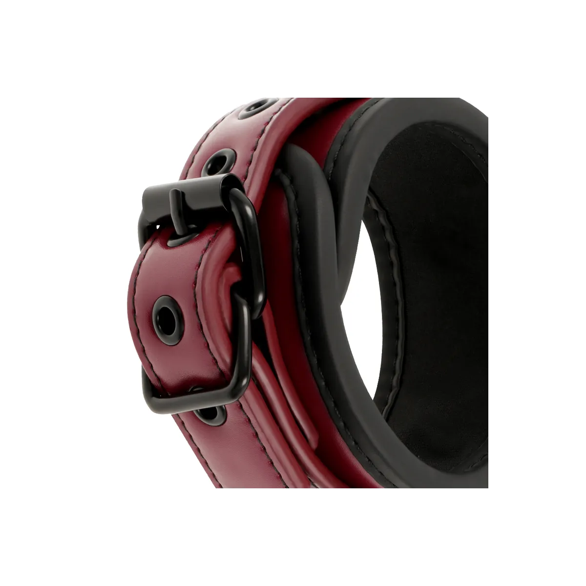 Handschellen aus Veganem Leder mit Neoprenfutter von Fetish Submissive Dark Room | Fesselliebe.de