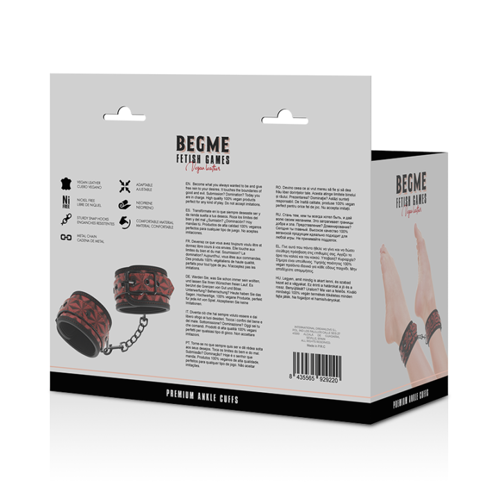 Premium Knöchelstze mit Neoprenfutter von Begme Red Edition | Fesselliebe.de