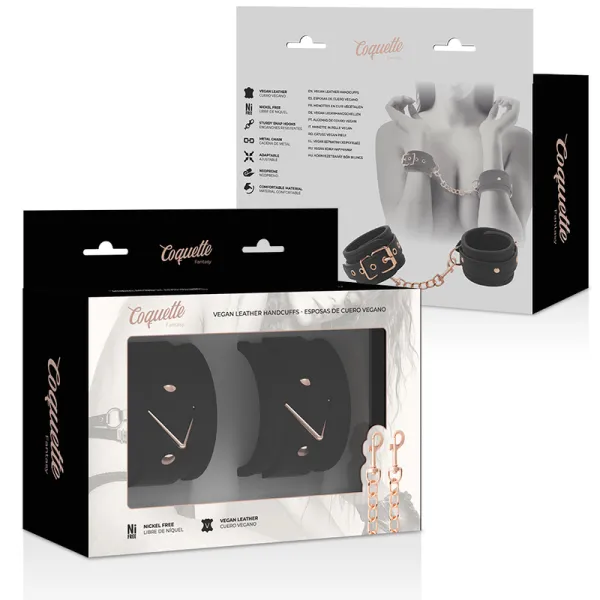 Fantasy-Handschellen aus Veganem Leder mit Noprene-Futter von Coquette Fantasy | Fesselliebe.de