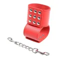 Rote Handschellen mit Schnappverschluss von Ohmama Fetish