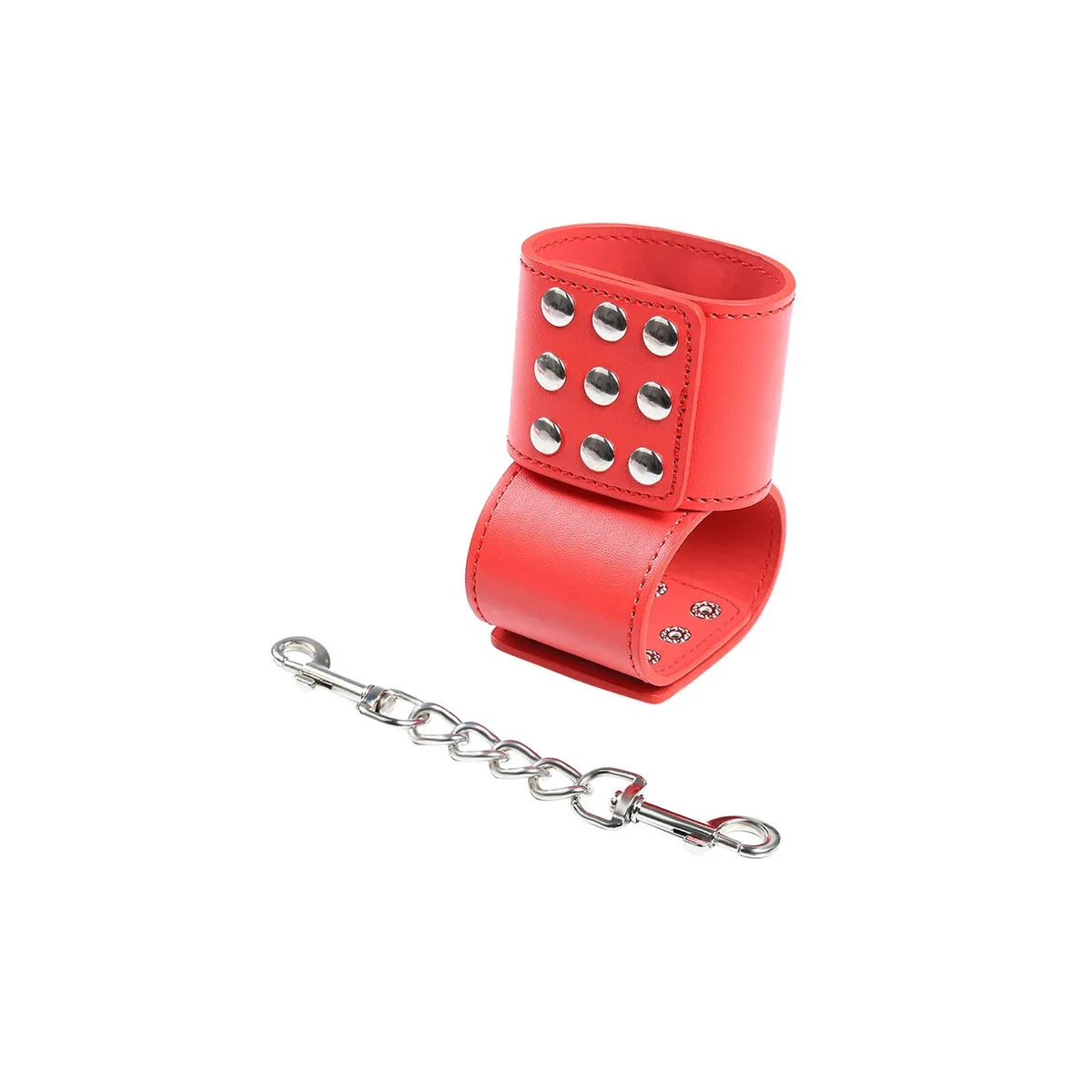 Rote Handschellen mit Schnappverschluss von Ohmama Fetish | Fesselliebe.de