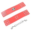 Rote Handschellen mit Schnappverschluss von Ohmama Fetish
