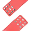 Rote Handschellen mit Schnappverschluss von Ohmama Fetish