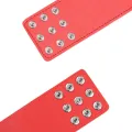 Rote Handschellen mit Schnappverschluss von Ohmama Fetish