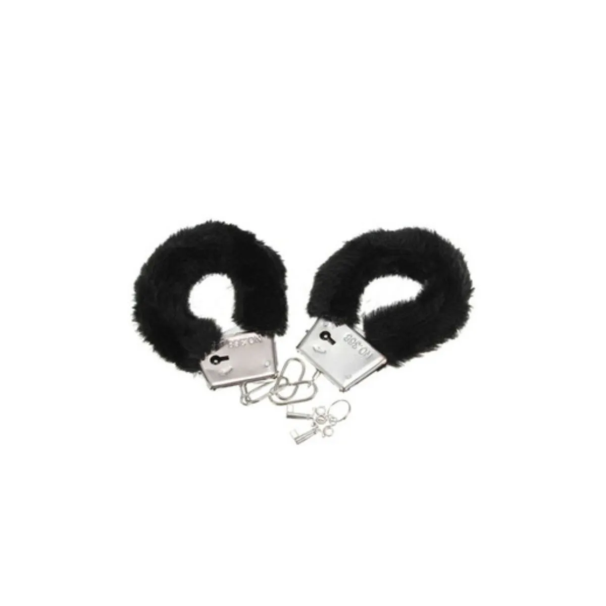 Pleasure Furry Handschellen Schwarz von Diablo Picante | Fesselliebe.de