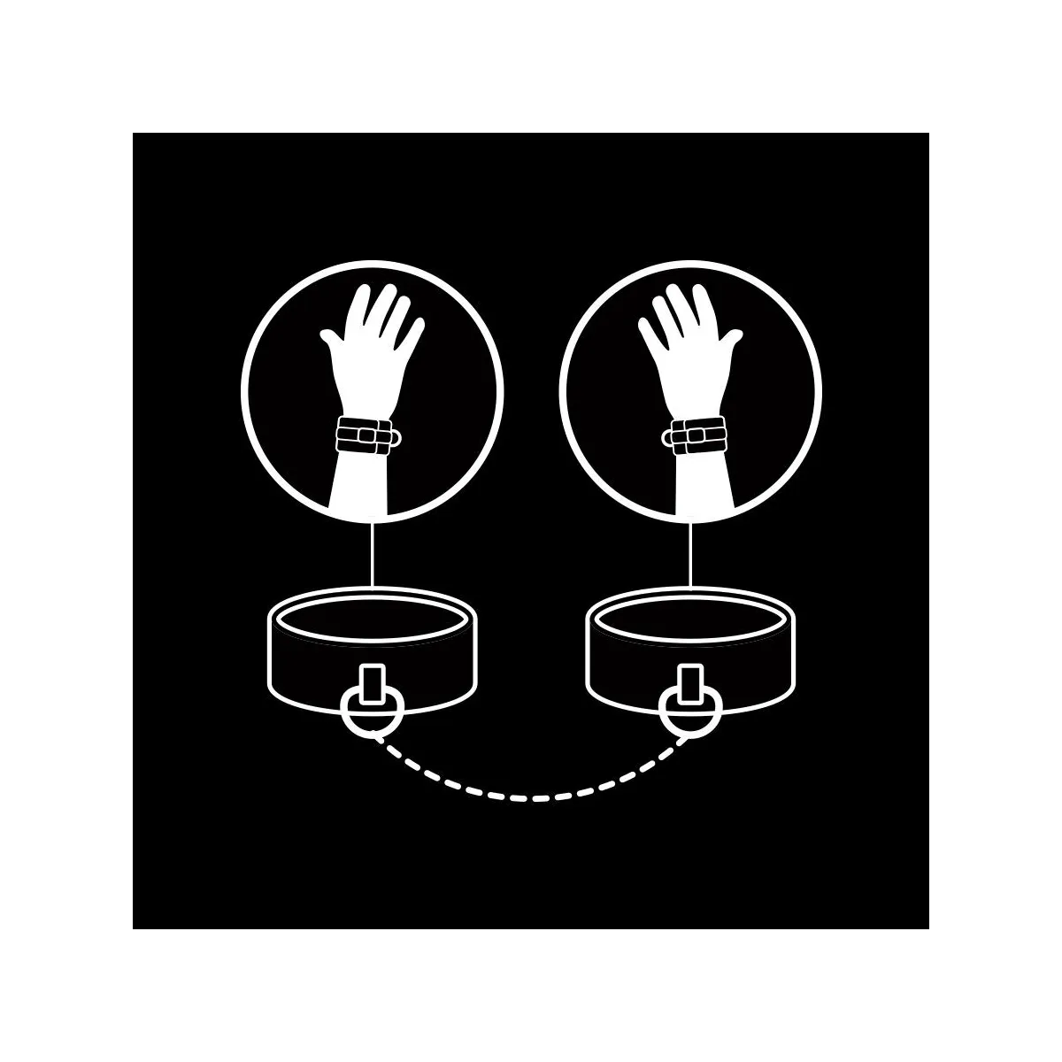 Handschellen aus Veganem Leder mit Noprene-Futter von Fetish Submissive Bondage | Fesselliebe.de