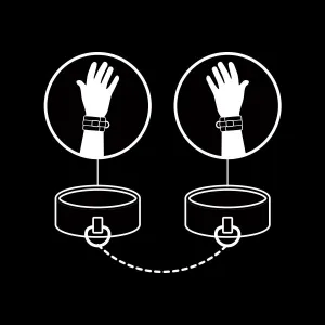 Handschellen aus Veganem Leder mit Noprene-Futter von Fetish Submissive Bondage