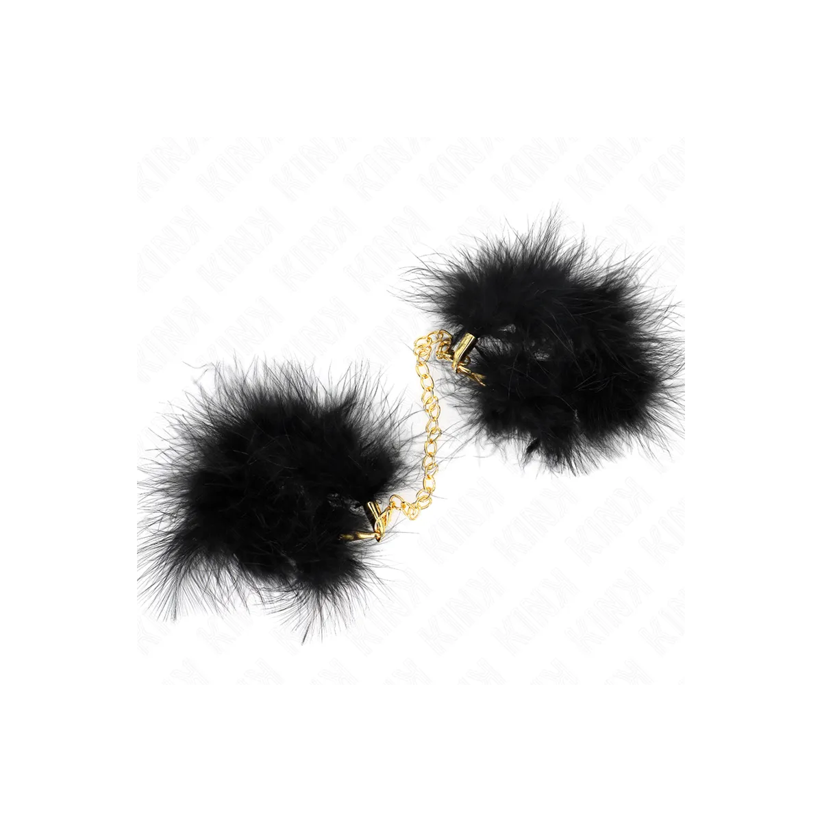 Federhandmanschetten mit Goldkette Modell 0 von Kink Wrist Restraint | Fesselliebe.de