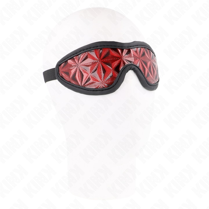 Rotes Stirnband mit Rautenmuster 20,5 X 6 cm von Kink Masked Allure | Fesselliebe.de