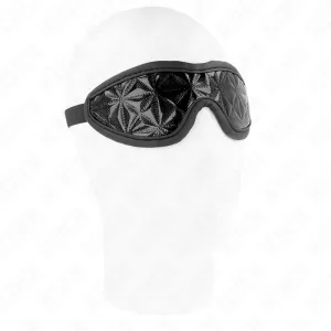 Schwarzes Stirnband mit Rautenmuster 20,5 X 6 cm von Kink Masked Allure