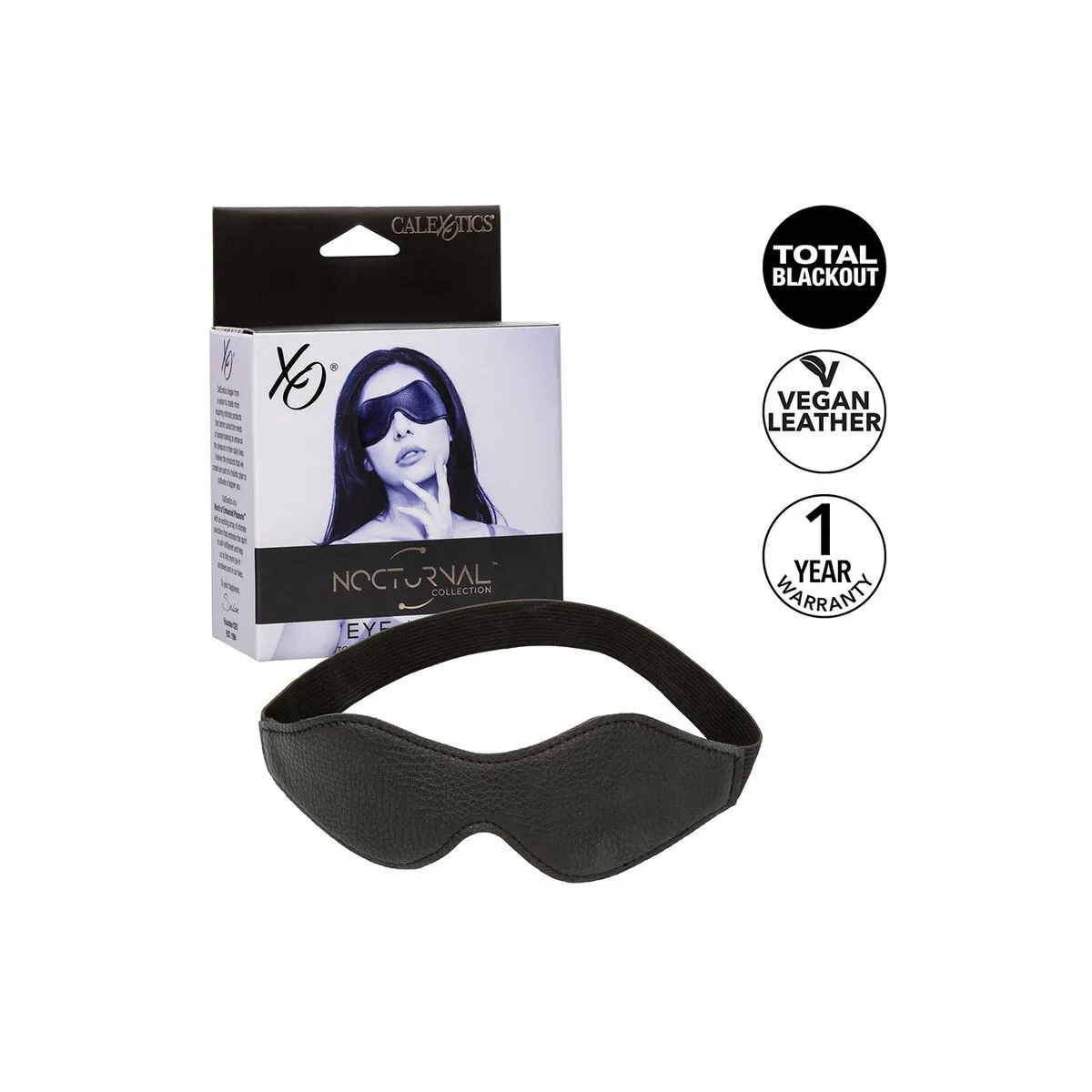 Nocturnal Augenmaske Pvc Leder Schwarz von Calexotics | Fesselliebe.de