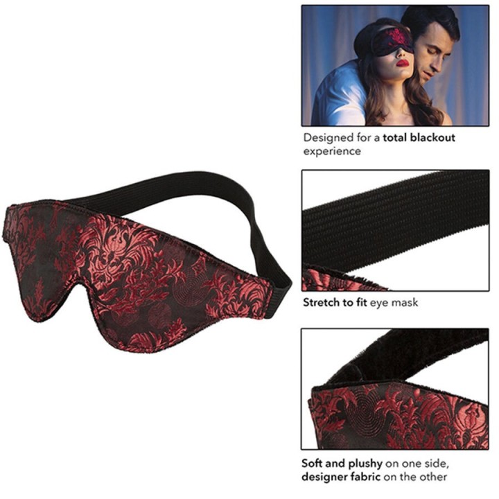 Scandal Blickdichte Augenmaske mit Roten Details von Calexotics | Fesselliebe.de