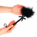 Nylonseilstab mit Kitzelfedern und Schwarzer Schleife 25 cm von Kink Impact & Touch