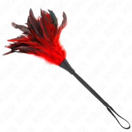 Red Maids Hornform Tickle Hühnerfedern 36 cm von Kink Impact & Touch | Fesselliebe.de
