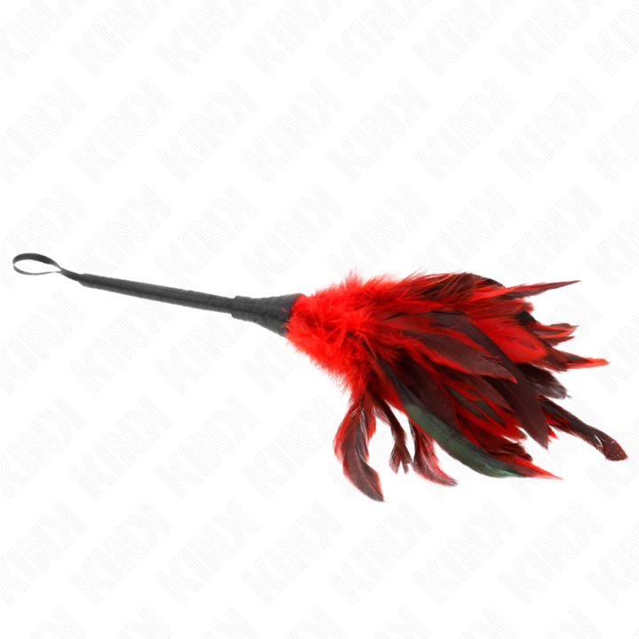 Red Maids Hornform Tickle Hühnerfedern 36 cm von Kink Impact & Touch | Fesselliebe.de