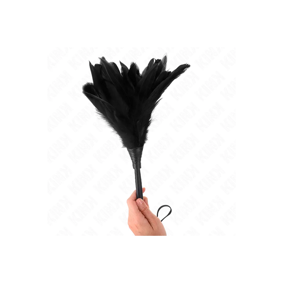Black Maids Hornform Tickle Hühnerfedern 36 cm von Kink Impact & Touch | Fesselliebe.de