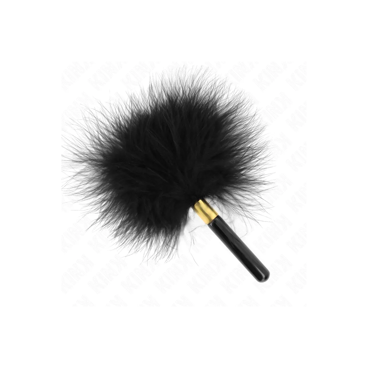 Schwarz-Gold Metall Kitzelfedern 18 cm von Kink Impact & Touch | Fesselliebe.de