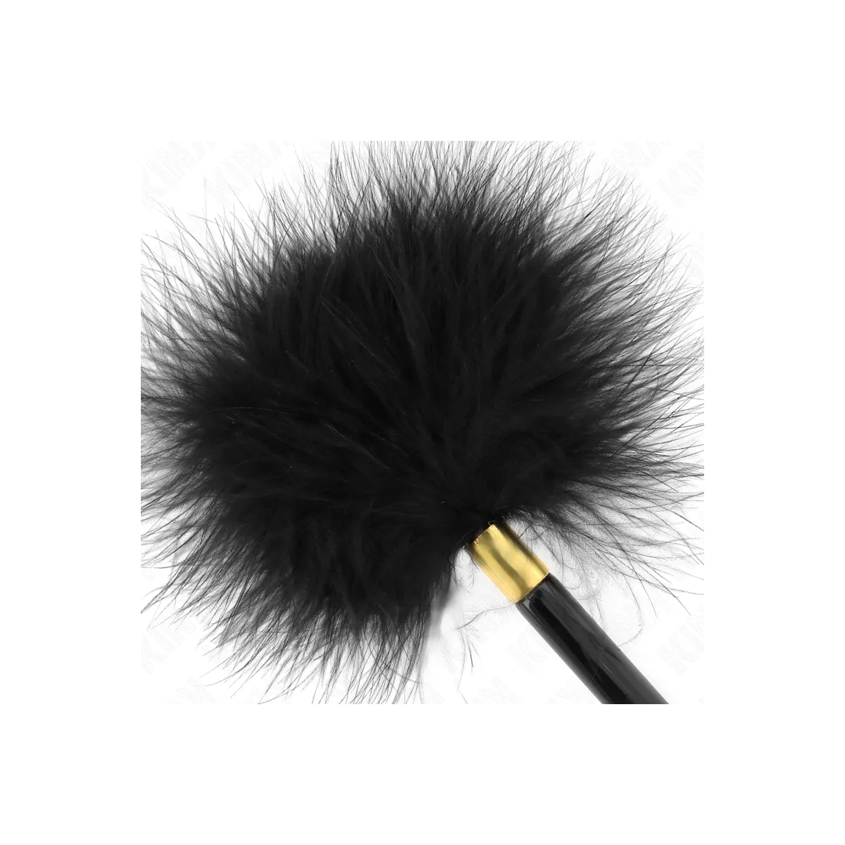 Schwarz-Gold Metall Kitzelfedern 18 cm von Kink Impact & Touch | Fesselliebe.de