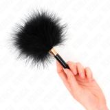 Schwarz-Gold Metall Kitzelfedern 18 cm von Kink Impact & Touch | Fesselliebe.de
