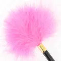 Fuchsia Gold Metall Kitzelfedern 18 cm von Kink Impact & Touch
