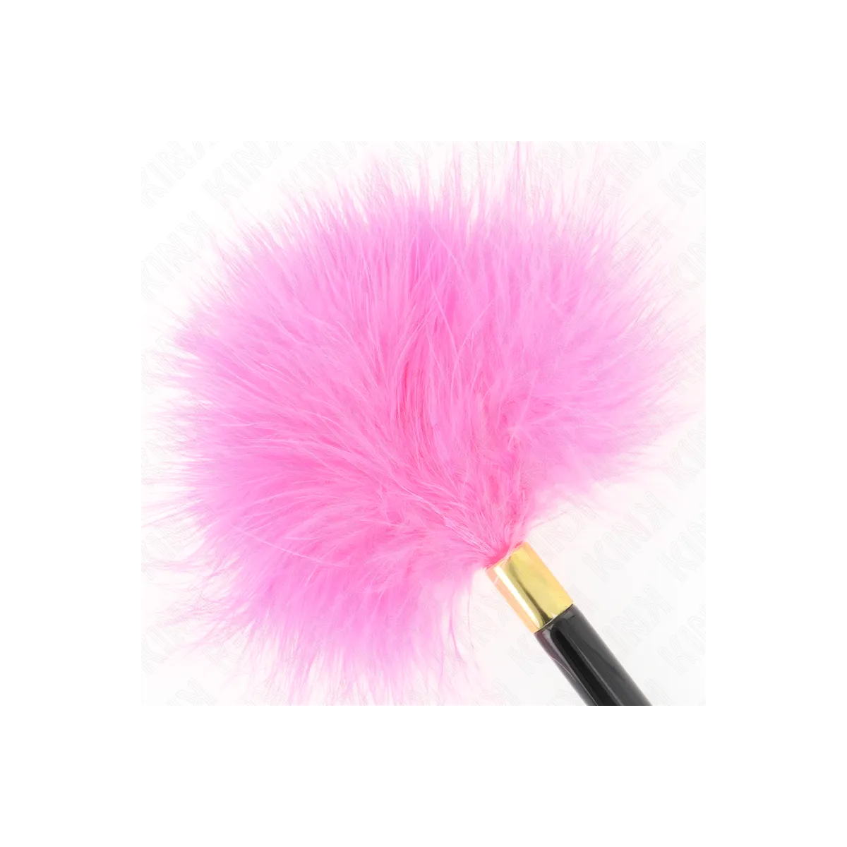 Fuchsia Gold Metall Kitzelfedern 18 cm von Kink Impact & Touch | Fesselliebe.de