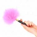 Fuchsia Gold Metall Kitzelfedern 18 cm von Kink Impact & Touch