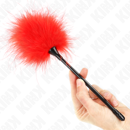 Rote Kitzelfedern für Das Bondage-Set 27 cm von Kink Impact & Touch | Fesselliebe.de