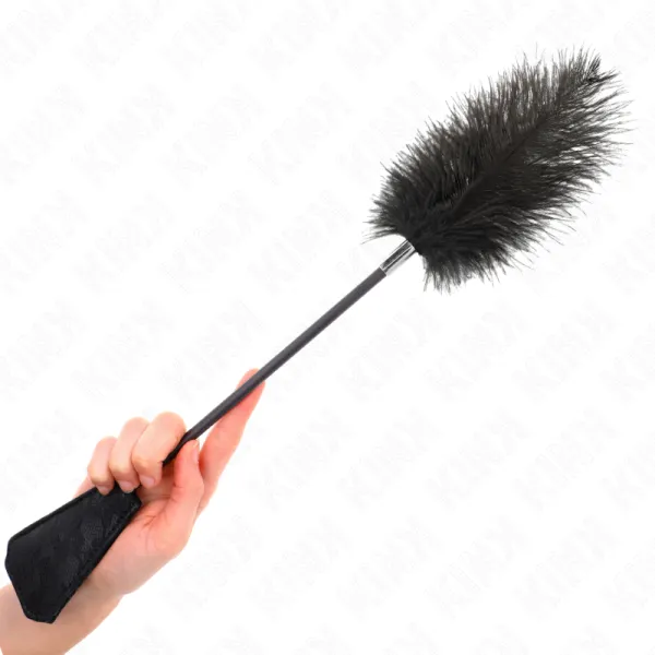 Straussenfedern Zum Kitzeln mit Spitzenpalette 56 cm von Kink Impact & Touch | Fesselliebe.de