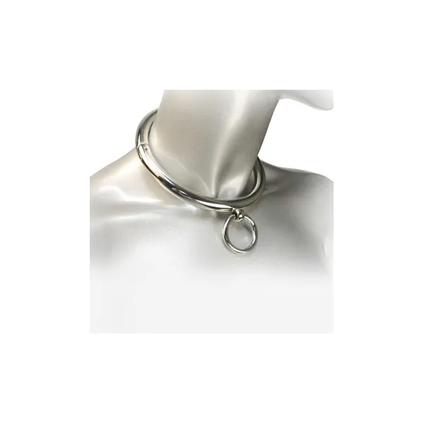 Bdsm-Halskette mit Ring 18cm von Metal Hard | Fesselliebe.de