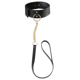 Schwarze Halskette mit Riemen von Bijoux Maze | Fesselliebe.de
