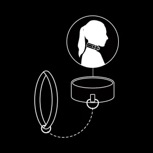 Kettenhalskette mit Noprene-Futter von Fetish Submissive Bondage