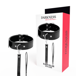 Posture-Halskette mit Lederkette von Darkness Bondage | Fesselliebe.de