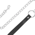 Bequeme Halskette mit Lederkette von Darkness Bondage