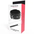 Bequeme Halskette mit Lederkette von Darkness Bondage