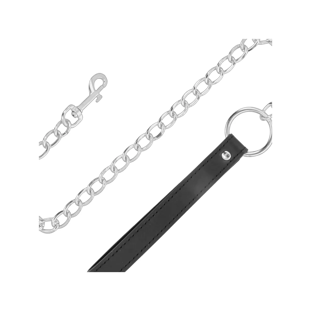 Weiche Leder-Halskette mit Kette von Darkness Bondage | Fesselliebe.de