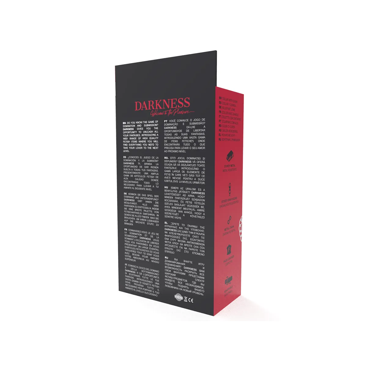 Weiche Leder-Halskette mit Kette von Darkness Bondage | Fesselliebe.de