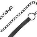 Schwarze Halskette mit Kette von Darkness Bondage