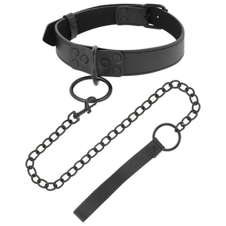 Schwarze Halskette mit Kette von Darkness Bondage | Fesselliebe.de