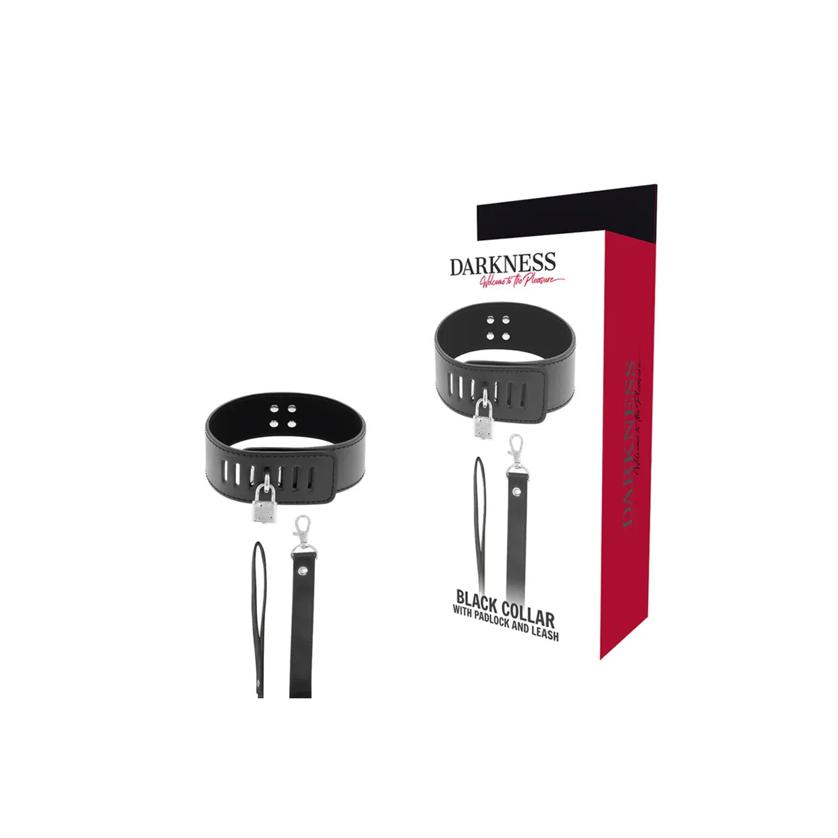 Bdsm-Halsband mit Schwarzem Schloss von Darkness Bondage | Fesselliebe.de