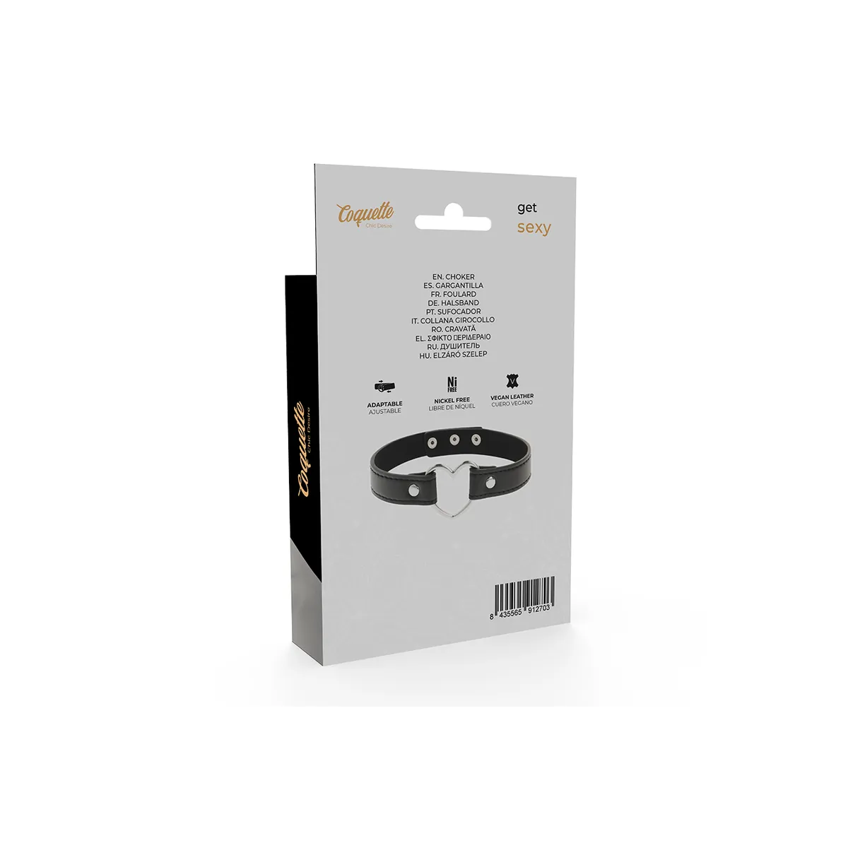 Veganes Leder-Halskette-Herz-Accessoire von Coquette Accessories | Fesselliebe.de