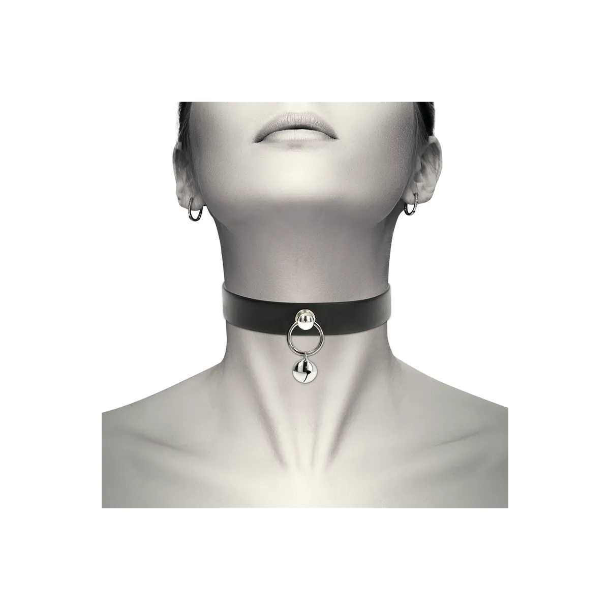 Vegane Leder-Halskette Damen-Accessoire Rassel/Reifen von Coquette Accessories | Fesselliebe.de