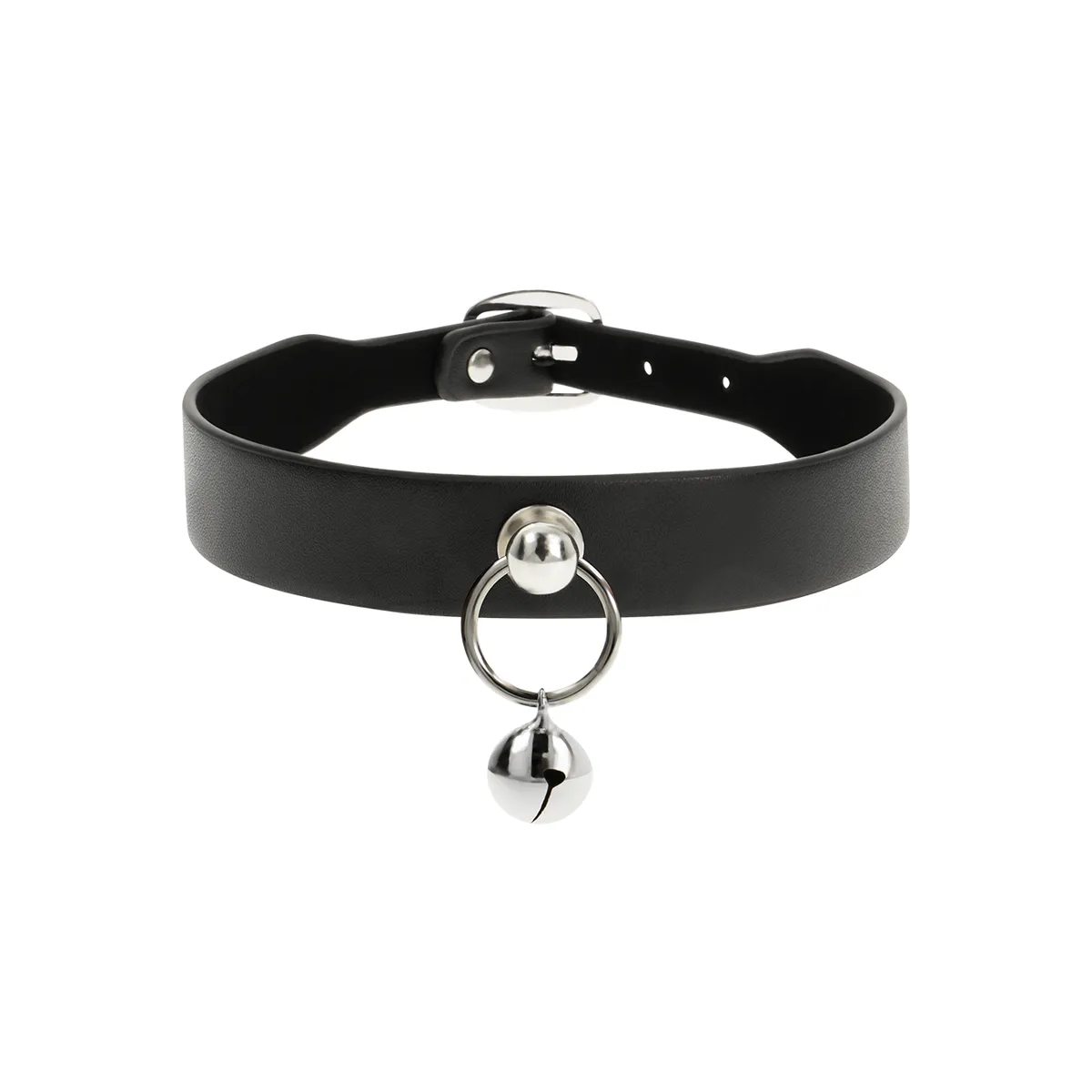 Vegane Leder-Halskette Damen-Accessoire Rassel/Reifen von Coquette Accessories | Fesselliebe.de