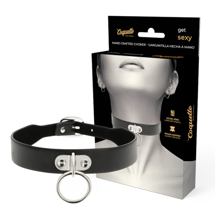 Halskette aus Veganem Leder Fetisch-Accessoire von Coquette Accessories | Fesselliebe.de