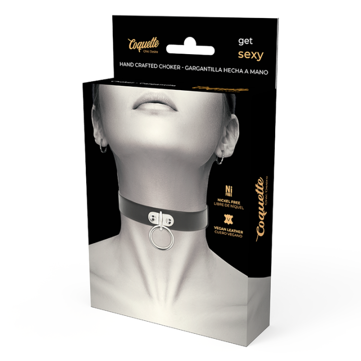 Halskette aus Veganem Leder Fetisch-Accessoire von Coquette Accessories | Fesselliebe.de