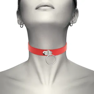 Rote Halskette aus Veganem Leder Fetisch-Accessoire für Frauen von Coquette Accessories