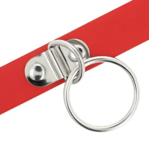 Rote Halskette aus Veganem Leder Fetisch-Accessoire für Frauen von Coquette Accessories